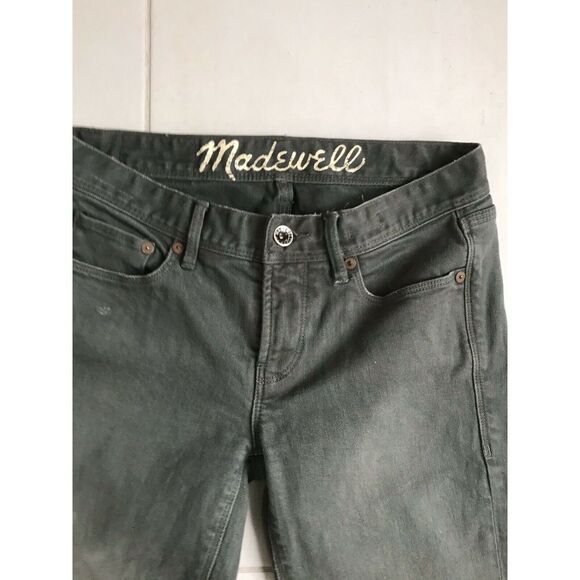 Madewell Distressed Low Rise Crop Ankle Zip Stretch Jeans FLAW - Picture 2 of 8